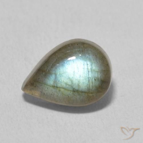 2.49ct Natural Multicolor Labradorite, Pear Shape, Translucent
