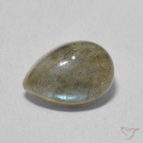 2.42ct Natural Multicolor Labradorite, Pear Shape, Translucent