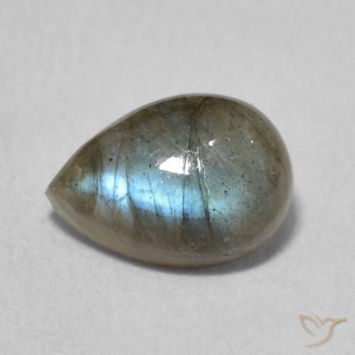 2.21ct Natural Multicolor Labradorite, Pear Shape, Translucent