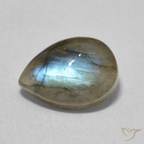 2.55ct Natural Multicolor Labradorite, Pear Shape, Translucent