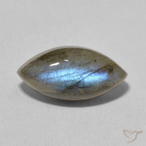 5.37ct Natural Multicolor Labradorite, Marquise, Translucent
