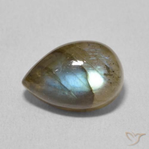 2.48ct Natural Multicolor Labradorite, Pear Shape, Translucent