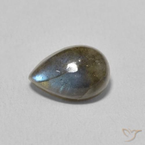 2.18ct Natural Multicolor Labradorite, Pear Shape, Translucent