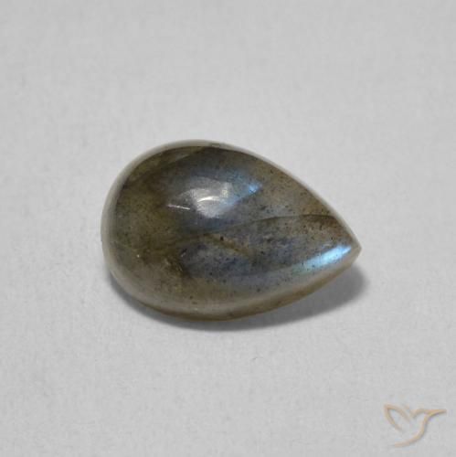 2.18 ct Multicolor Labradorite Stone, Natural Labradorite in Pear Cabochon Shape for Sale