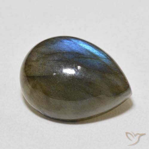 9.42ct Natural Multicolor Labradorite, Pear Shape, Translucent