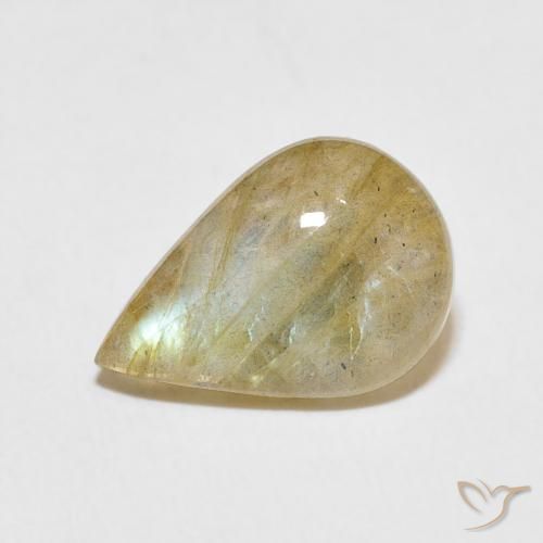 3.40ct Natural Multicolor Labradorite, Pear Shape, Translucent