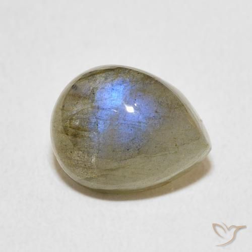 4.03ct Natural Multicolor Labradorite, Pear Shape, Translucent