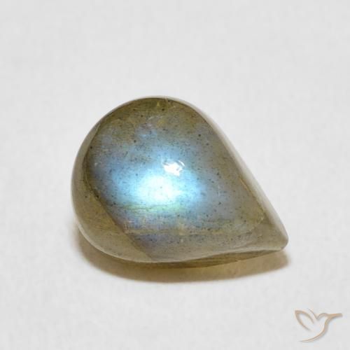 3.07ct Natural Multicolor Labradorite, Pear Shape, Translucent
