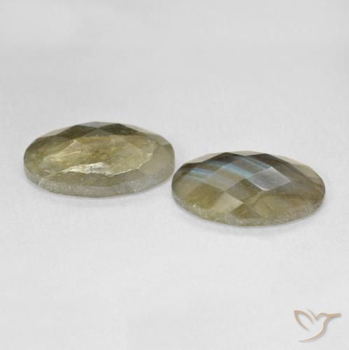 Labradorite Gemstones in 18 x 13 mm (calibrated) Size for Sale, Labradorite Stones in Multicolor Color