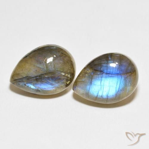 19.45ctw Natural Multicolor Labradorite, Pear Shape, Translucent