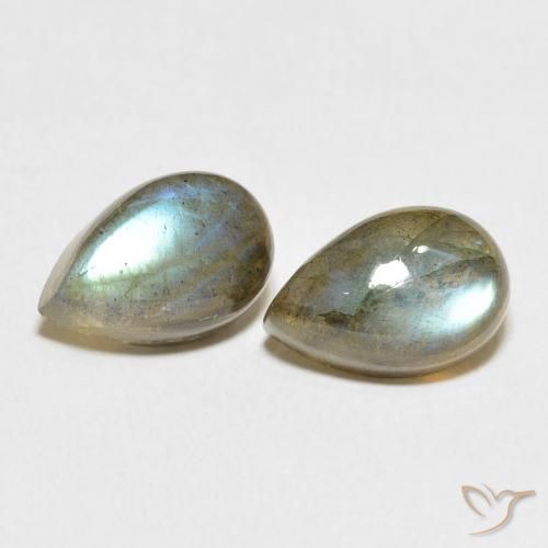 7.97ctw Natural Multicolor Labradorite, Pear Shape, Translucent
