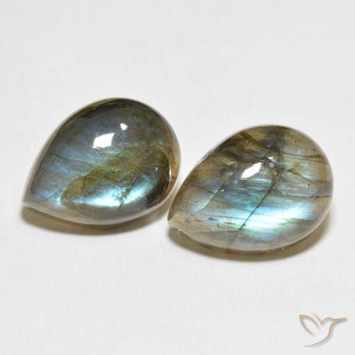 21.28ctw Natural Multicolor Labradorite, Pear Shape, Translucent