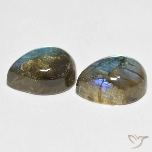 Labradorite Gemstones in 16 x 12 mm (calibrated) Size for Sale, Labradorite Stones in Multicolor Color