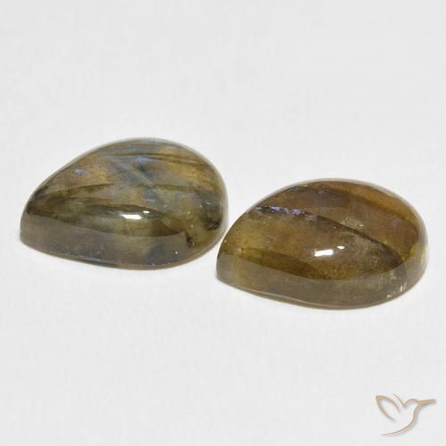 Labradorite Gemstones in 16 x 12 mm (calibrated) Size for Sale, Labradorite Stones in Multicolor Color