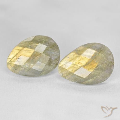 14.48ctw Natural Multicolor Labradorite, Pear Shape, Translucent