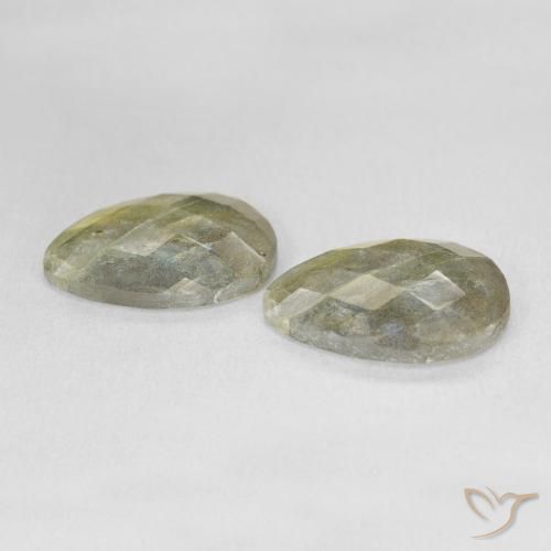 Labradorite Gemstones in 18 x 13 mm (calibrated) Size for Sale, Labradorite Stones in Multicolor Color