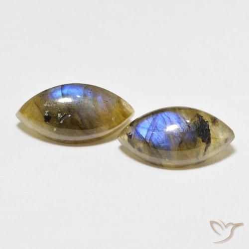 7.16ctw Natural Multicolor Labradorite, Marquise, Translucent