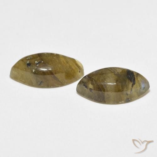 Labradorite Gemstones in 14 x 7 mm (calibrated) Size for Sale, Labradorite Stones in Multicolor Color