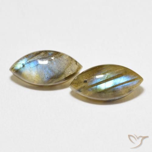 4.70ctw Natural Multicolor Labradorite, Marquise, Translucent
