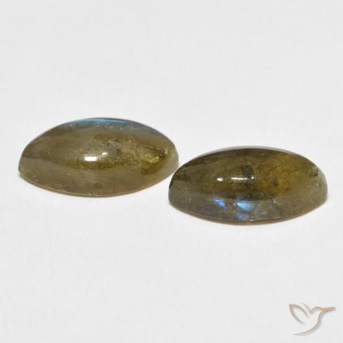 Labradorite Gemstones in 14 x 7 mm (calibrated) Size for Sale, Labradorite Stones in Multicolor Color