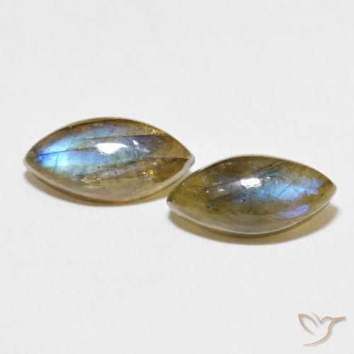 6.65ctw Natural Multicolor Labradorite, Marquise, Translucent