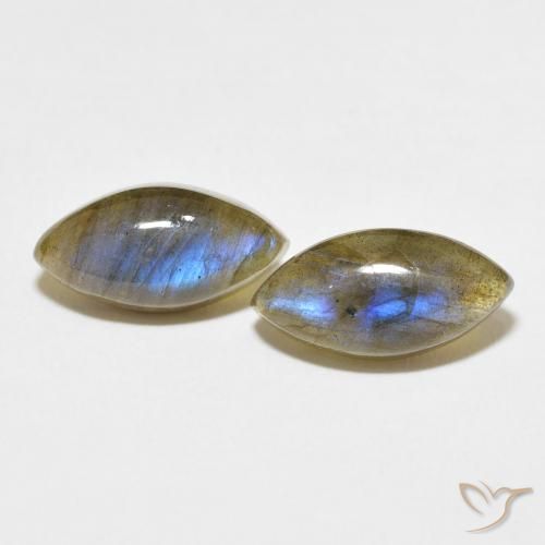 7.20ctw Natural Multicolor Labradorite, Marquise, Translucent