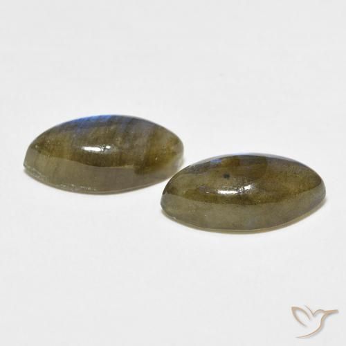 Labradorite Gemstones in 14 x 7 mm (calibrated) Size for Sale, Labradorite Stones in Multicolor Color