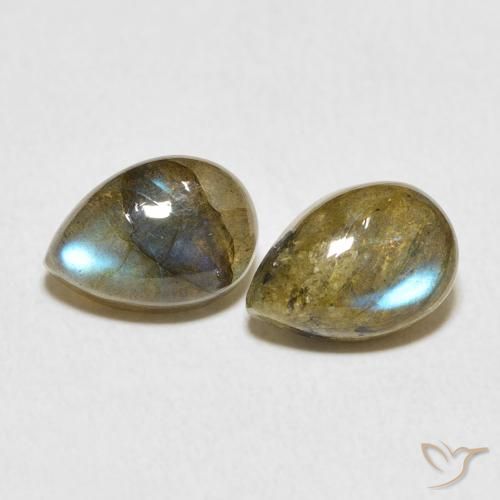5.26ctw Natural Multicolor Labradorite, Pear Shape, Translucent