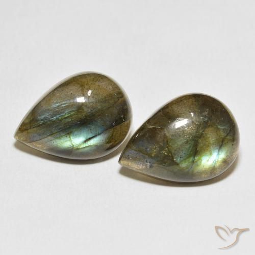 10.82ctw Natural Multicolor Labradorite, Pear Shape, Translucent
