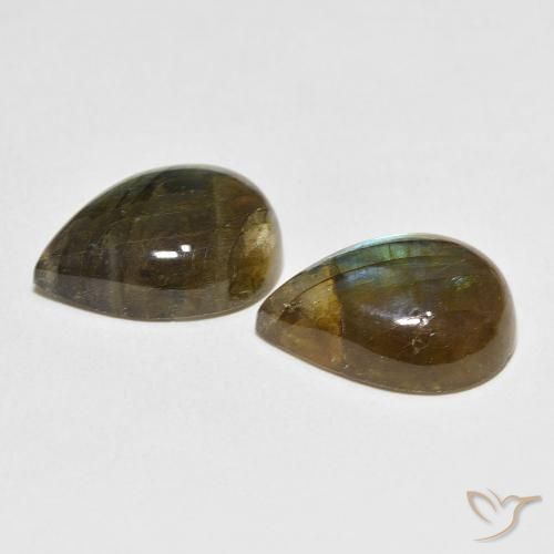 Labradorite Gemstones in 18 x 13 mm (calibrated) Size for Sale, Labradorite Stones in Multicolor Color