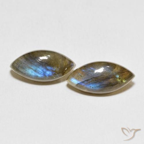 6.55ctw Natural Multicolor Labradorite, Marquise, Translucent