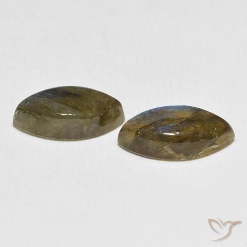 Labradorite Gemstones in 14 x 7 mm (calibrated) Size for Sale, Labradorite Stones in Multicolor Color