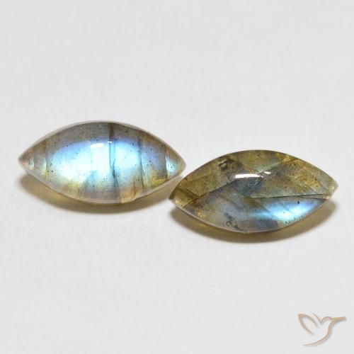 7.83ctw Natural Multicolor Labradorite, Marquise, Translucent