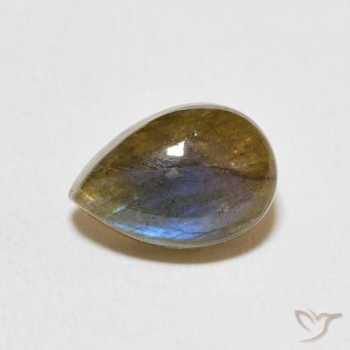 2.73ct Natural Multicolor Labradorite, Pear Shape, Translucent