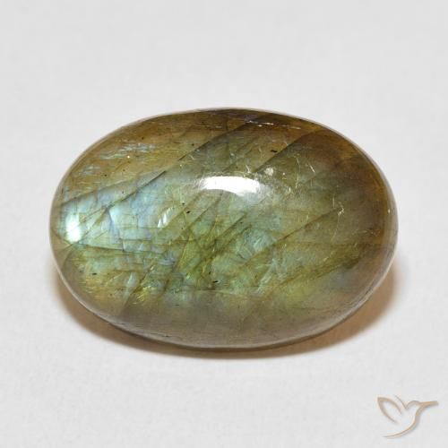 12.53ct Natural Multicolor Labradorite, Oval, Translucent