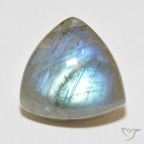 19.83ct Natural Multicolor Labradorite, Trillion, Translucent