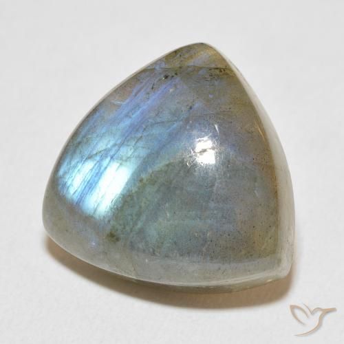 19.83 ct Multicolor Labradorite Stone, Natural Labradorite in Trillion Cabochon Shape for Sale