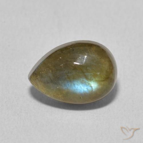 2.30ct Natural Multicolor Labradorite, Pear Shape, Translucent