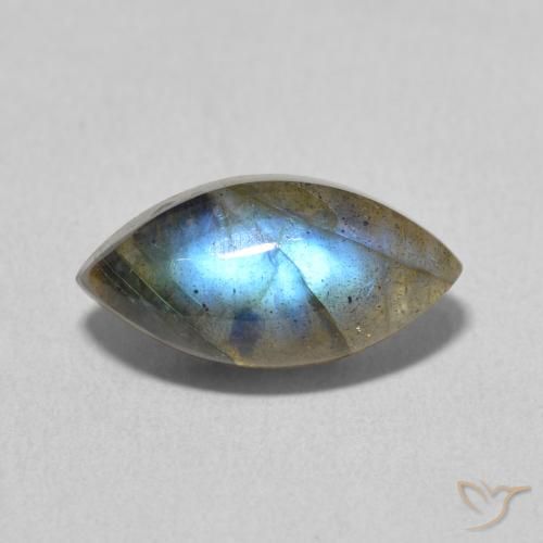 3.87ct Natural Multicolor Labradorite, Marquise, Translucent