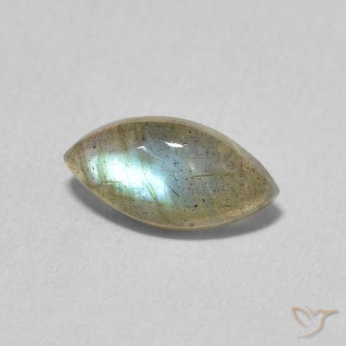 1.18 ct Multicolor Labradorite Stone, Natural Labradorite in Marquise Cabochon Shape for Sale
