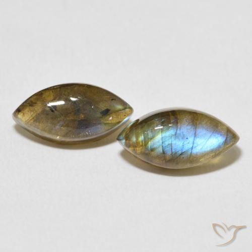 4.77ctw Natural Multicolor Labradorite, Marquise, Translucent
