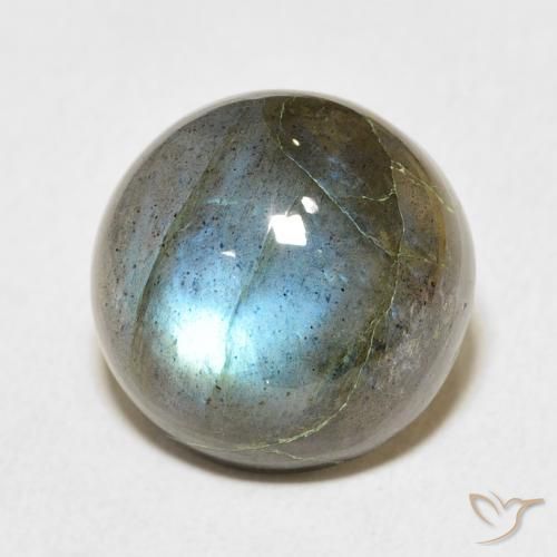 13.45 ct Multicolor Labradorite Stone, Natural Labradorite in Round Cabochon Shape for Sale
