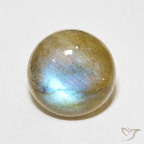 9.57ct Natural Multicolor Labradorite, Round, Translucent