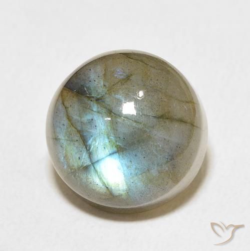 13.22 ct Multicolor Labradorite Stone, Natural Labradorite in Round Cabochon Shape for Sale