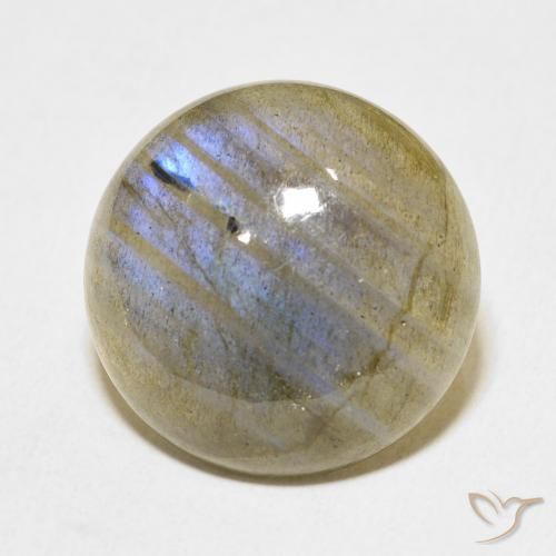 19.23 ct Multicolor Labradorite Stone, Natural Labradorite in Round Cabochon Shape for Sale