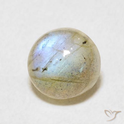 1.92 ct Multicolor Labradorite Stone, Natural Labradorite in Round Cabochon Shape for Sale