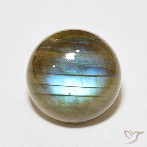 9.29ct Natural Multicolor Labradorite, Round, Translucent