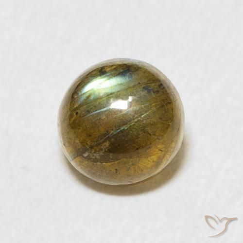 1.10 ct Multicolor Labradorite Stone, Natural Labradorite in Round Cabochon Shape for Sale