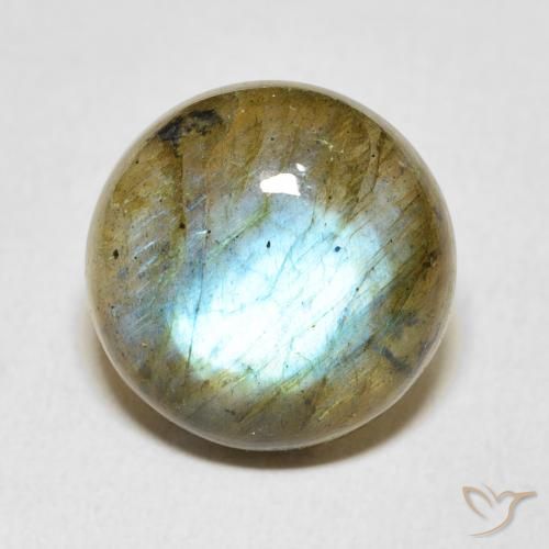 9.47ct Natural Multicolor Labradorite, Round, Translucent