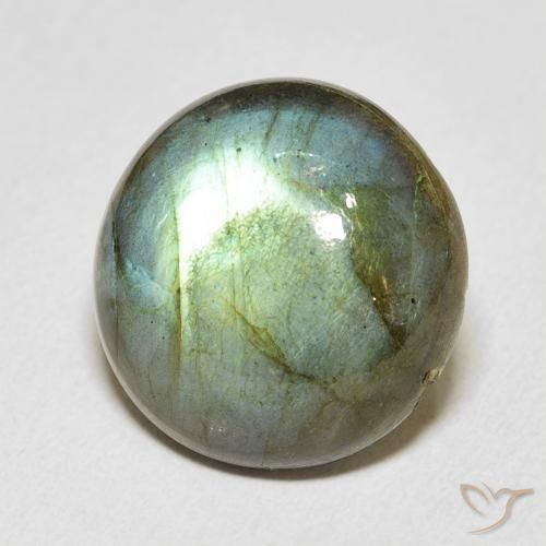 12.54 ct Multicolor Labradorite Stone, Natural Labradorite in Round Cabochon Shape for Sale